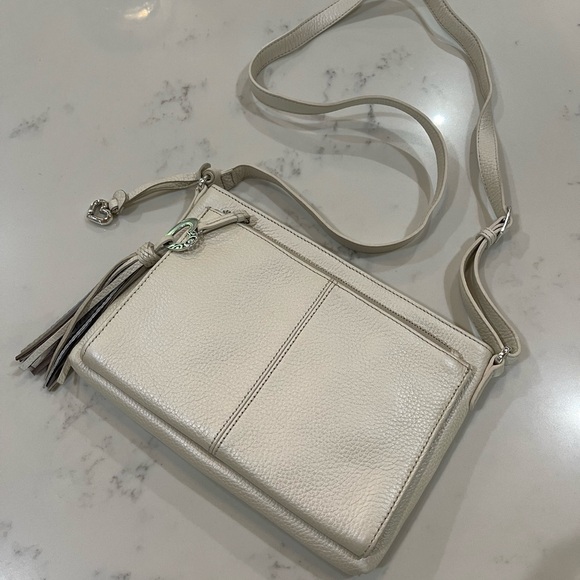 Brighton Cream Crossbody Bag with Tassel Detail - Picture 3 of 5